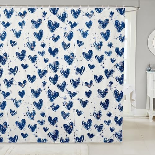 Kids Heart Pattern Bath Curtain
