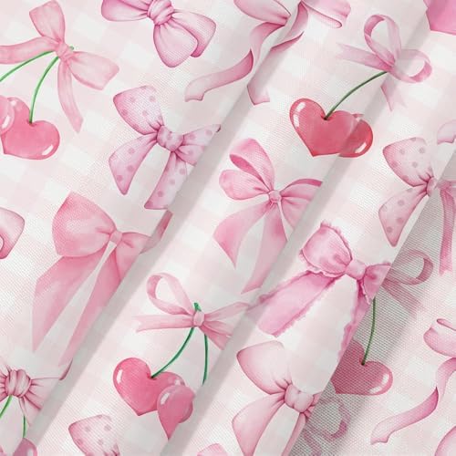 JAWO Cute Pink Bow Shower Curtain
