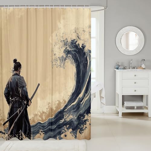 Japanese Samurai Shower Curtain