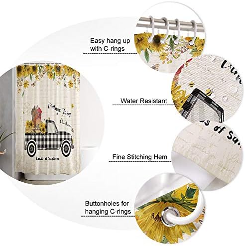 Luxurious Waterproof Bathroom Shower Curtain Set