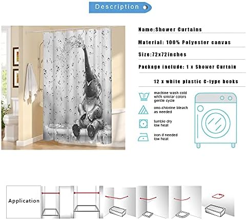 KREATIVE ARTS African Elephant Bath Curtain