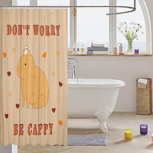 Capybara Shower Curtain for Kids