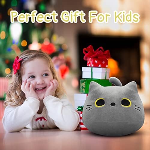 Gray Cat Plush Pillows Toys