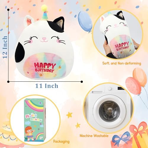 12 Inch Cute Cat Plush Pillow Birthday Gift for Kids