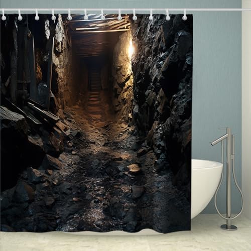 Adventurous Bath Time Peaceful Discipline - Cave Tunnel Shower Curtain 72x72