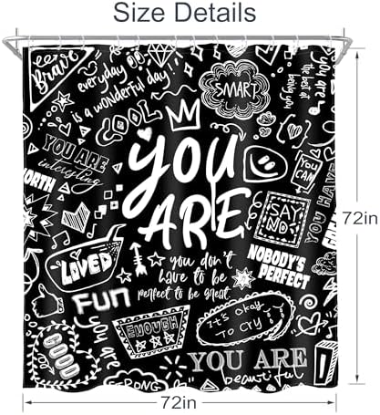 AMBZEK Kids Inspirational Quotes shower curtain