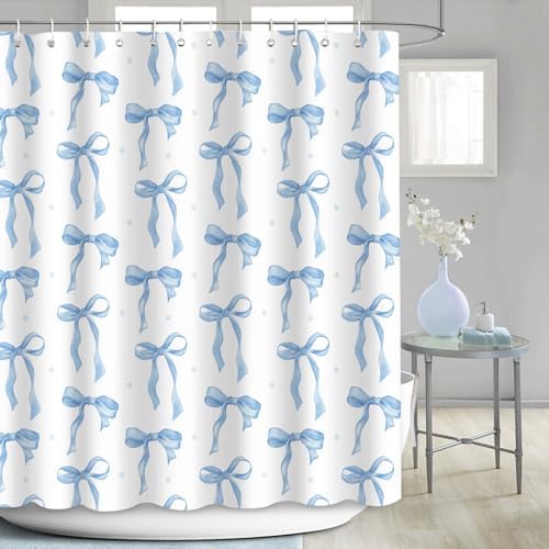Mehount Blue Bow Bath Set for Girls
