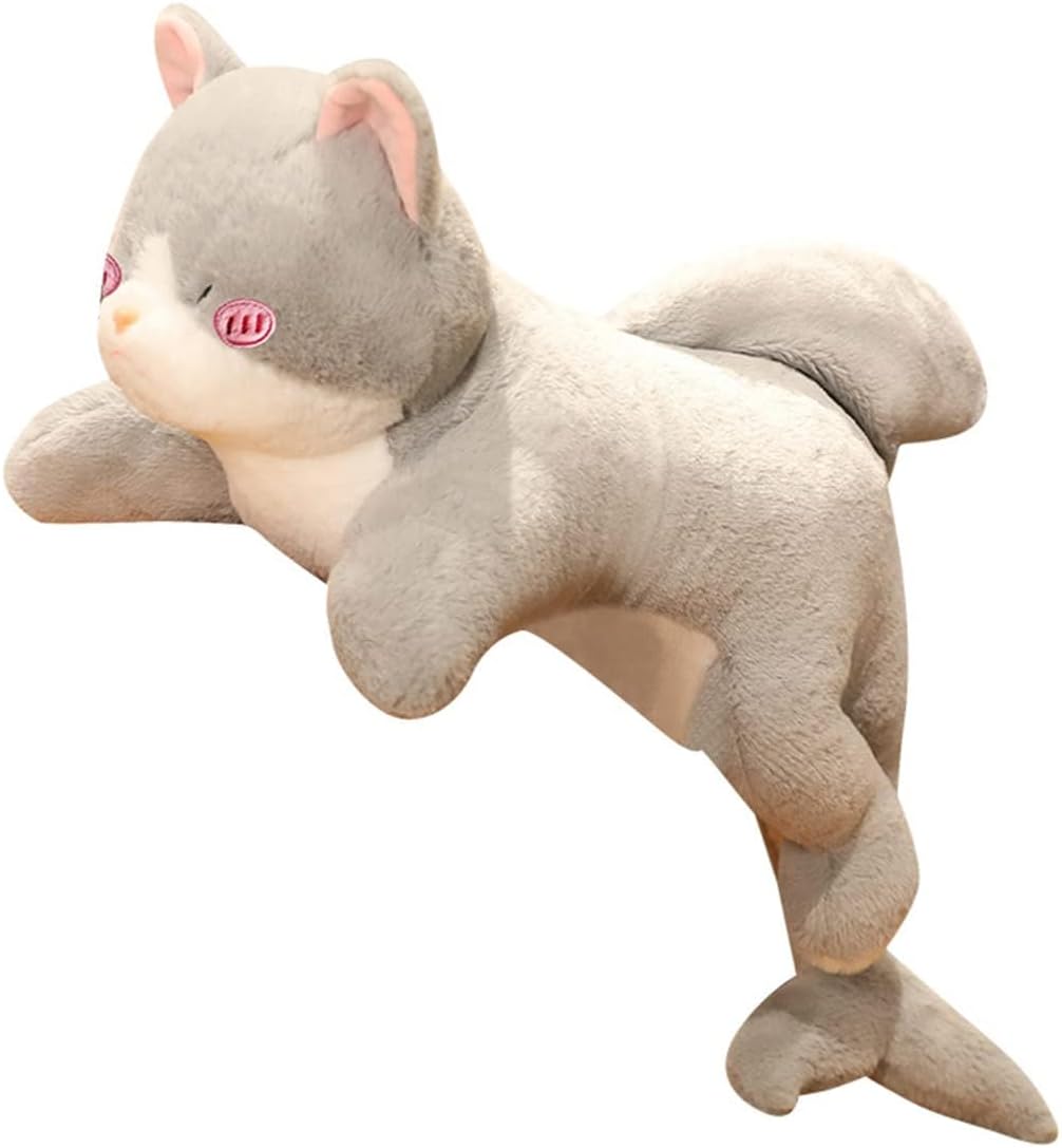 Hofun4U Cat Plush Pillow with Shark Tail - Super Cute
