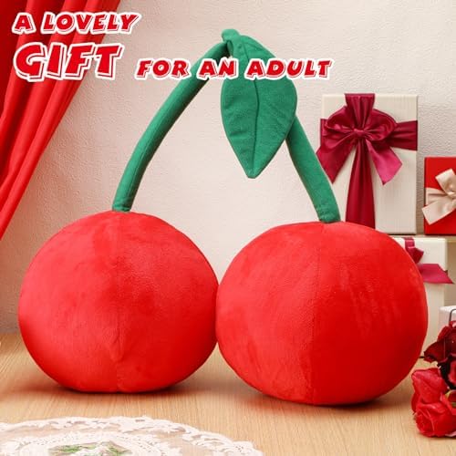 Beeveer Kawaii Cherry Plush Pillow