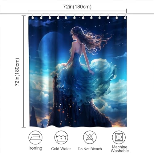Elegant Fantasy Girl Bath Curtain