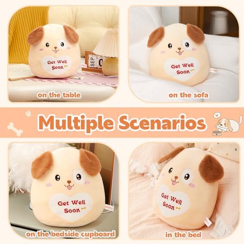 WEWILL 12 Get Well Soon Puppy Plush Pillow - Adorable Starter
