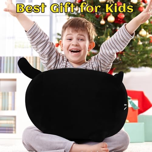Cuddle-Em Close Ausropriate Beginning Black Cat Plush Pillow