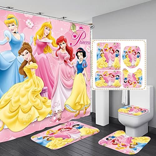Pink Girls Cartoon Bathroom 4-Piece Set Discounted Amount