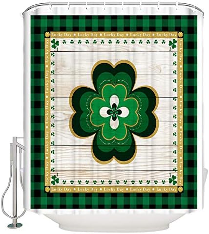 TocaHome Shamrock 36x72 Water-Resistant Shower Curtain Machine Washable