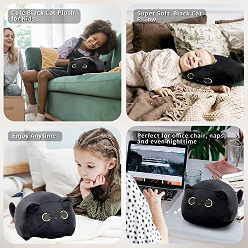 217 Black Cat Plush Pillow for Kids