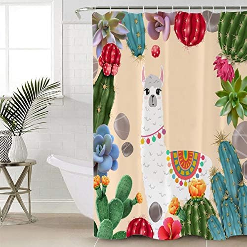 Waterproof Bathroom Shower Curtain Set