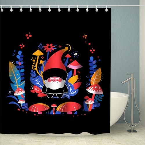 Cute Santa Claus Shower Curtain Set