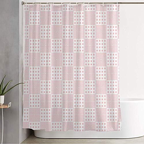 festive shower curtain with artistic plaid pattern for baby and kids