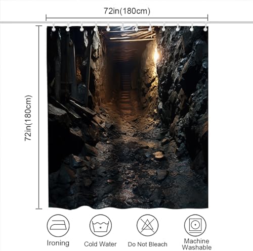 Adventurous Bath Time Peaceful Discipline - Cave Tunnel Shower Curtain 72x72