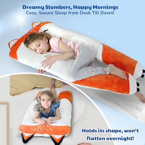 LUNAMIRA Fox Kids Body Pillow - Ultimate Comfort for Kids