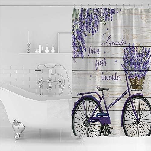 TocaHome 12-Hook Waterproof Farm Fresh Washable Bathroom Shower Curtain Set