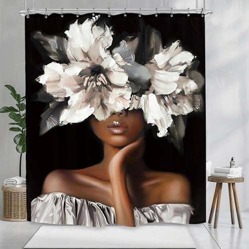 Stylish African American Shower Curtain Set