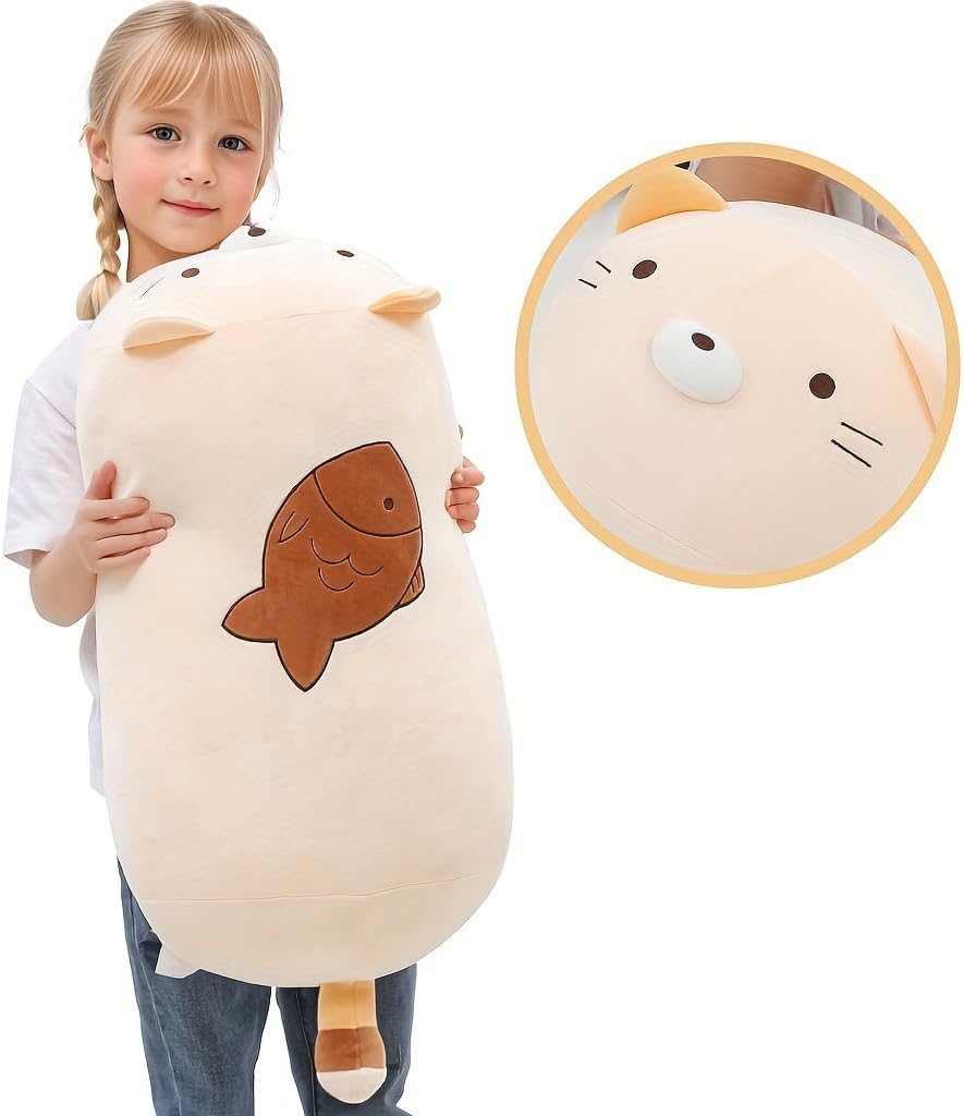 Giant Cute Kitten Plush Pillow Perfect Gift for Kids