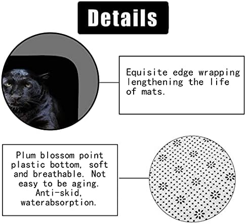 Set of 4 Black Panther Bath Curains with Rugs
