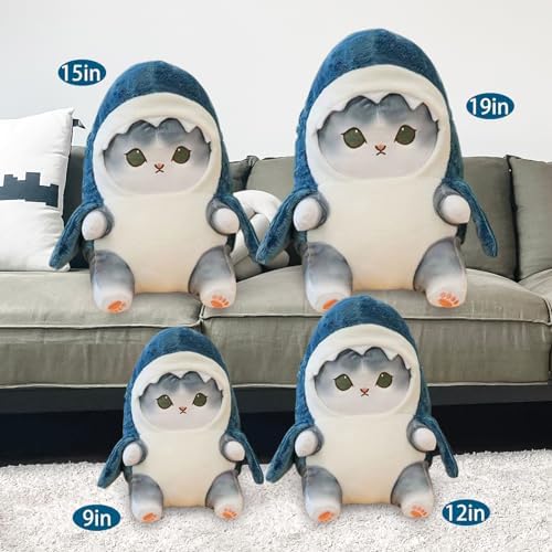 Kawaii Shark Cat Plush Toy Stress Relief Unique Gift