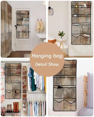 Waterproof Shower Curtain Organizer - 48x72 Brown