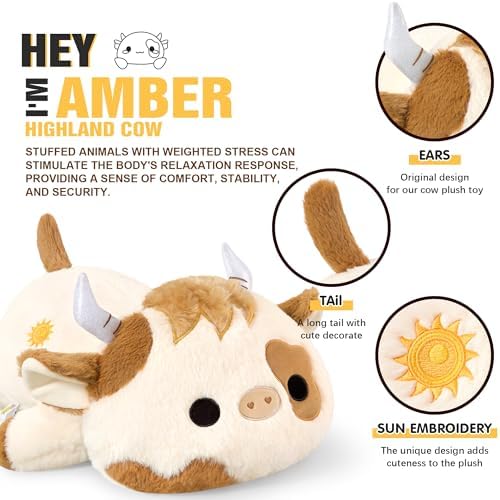 Onsoyours Weighted Highland Cow Plush