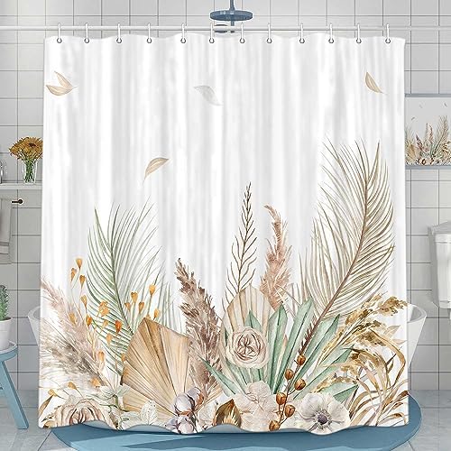 JAWO Boho Brown Floral Leaves Bath Momentum bathing experience