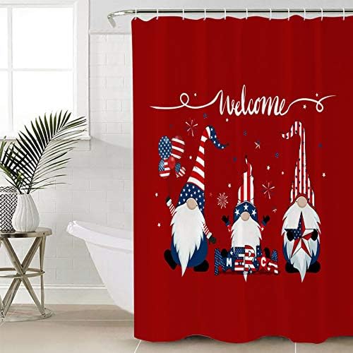 Luxurious Checked Bathroom Shower Curtain by TocaHome Soft Durable Machine Washable