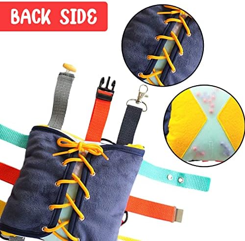 Vibrant Sensory Buckle Pillow for Kids