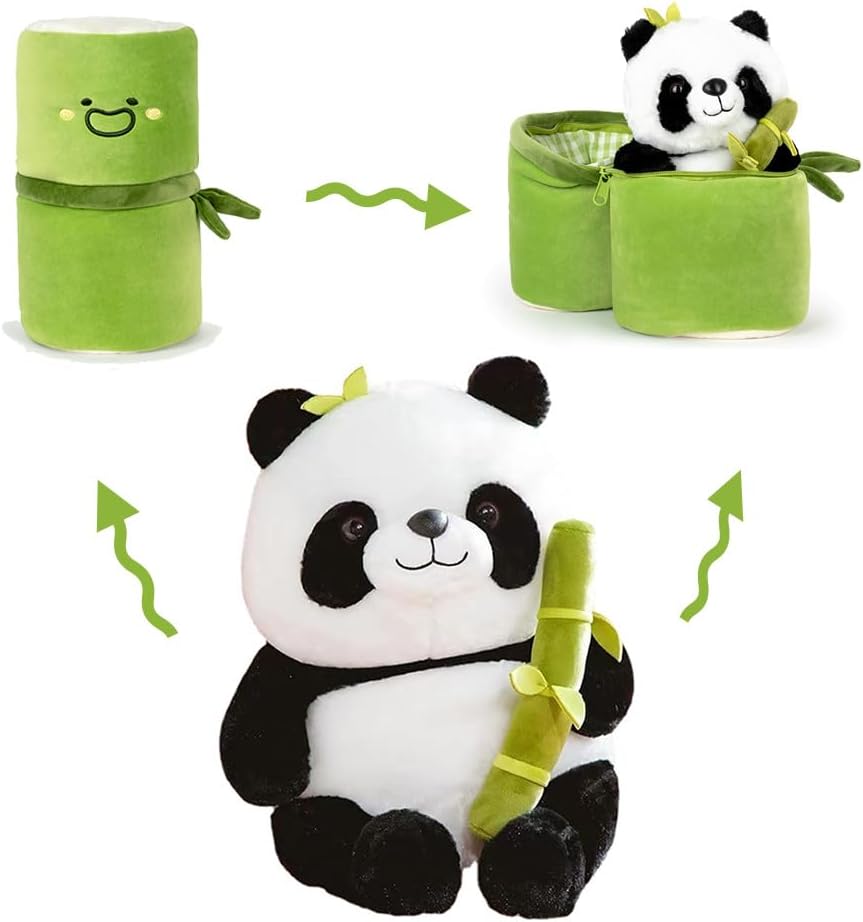 Shapeazy Bamboo Tube Panda Plush Toy 98in 1