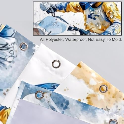 Motorcross Cool Prints Shower Curtain Set