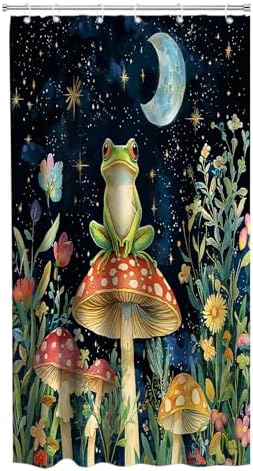 Mushroom-Shaped Bath Shower Curtains for Kids