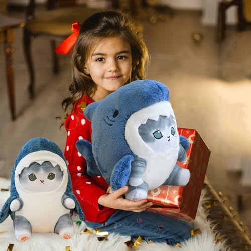 Kawaii Shark Cat Plush Toy Stress Relief Unique Gift