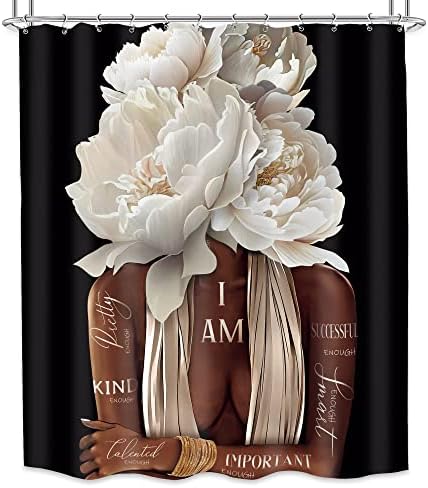 Mesvely Black Girl Shower Curtain