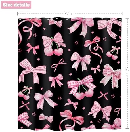 Lightinhome Pink Black Bow Showers