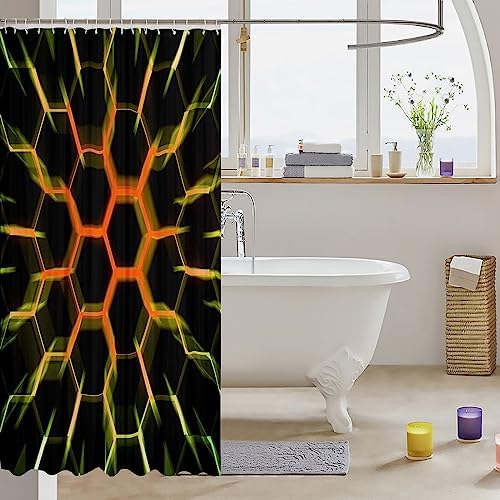 Eros Bridal Geometric hexagonal shower curtain for Boys Kids