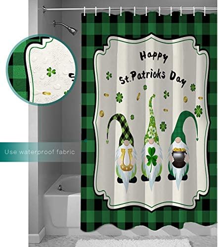 TocaHome Waterproof 36x72-inch Shamrock Gnomes Machine Washable