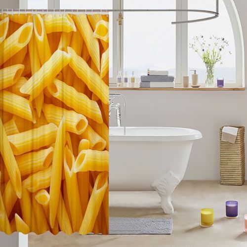 Erosebridal Noodle Shower Curtain - Yellow 72 x 72