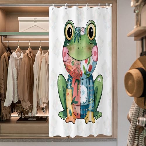 OTRANTO Fun Frog Shower Curtain Set