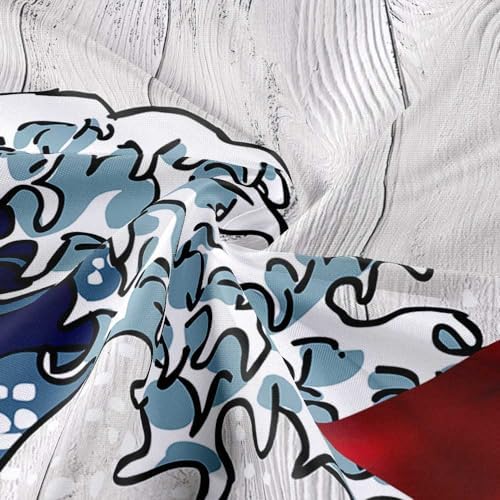 Send A Cat Dinosaur Blue Ocean Cat Shower Curtain Set