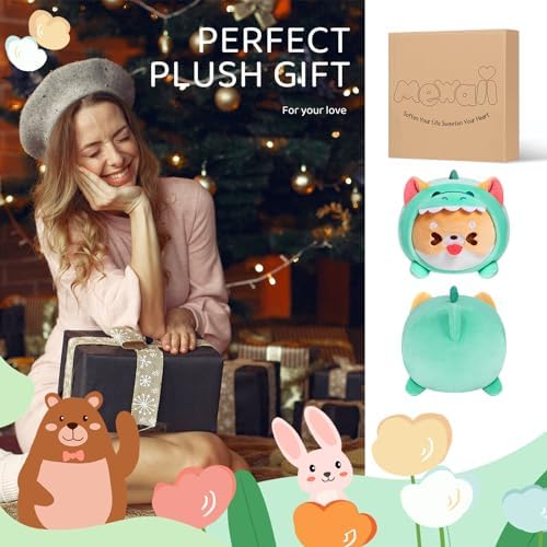 Cute Shiba Plush Pillows Dinosaur Stuffed Toy for Kids Women