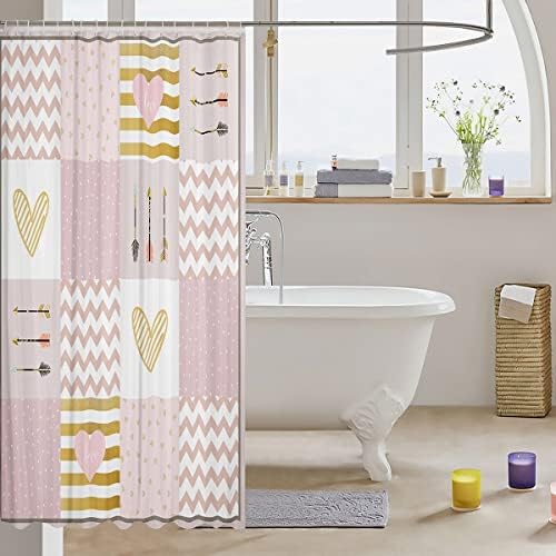 ugsu Castle Fairy Pink and White Washable bathroom curtain