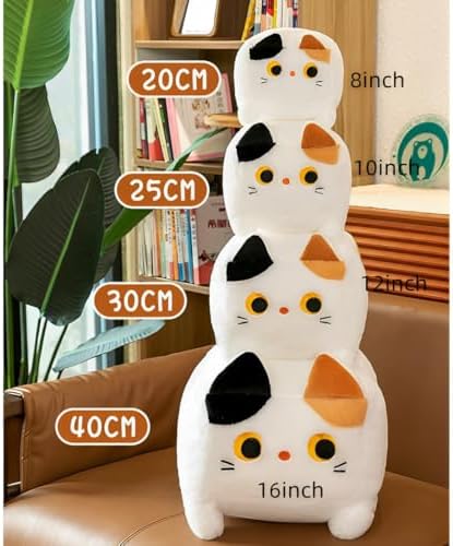 JPORSHU 12 Cute Block Cat Plush Toy for Kids