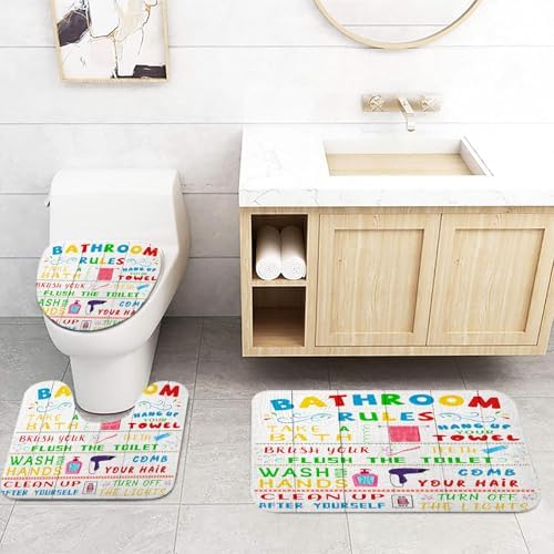 Fun bath time with 4pc Pinpai Kids Shower Curtain Set