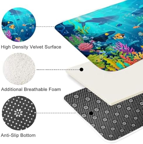 4pc Ocean shower curtain set kids